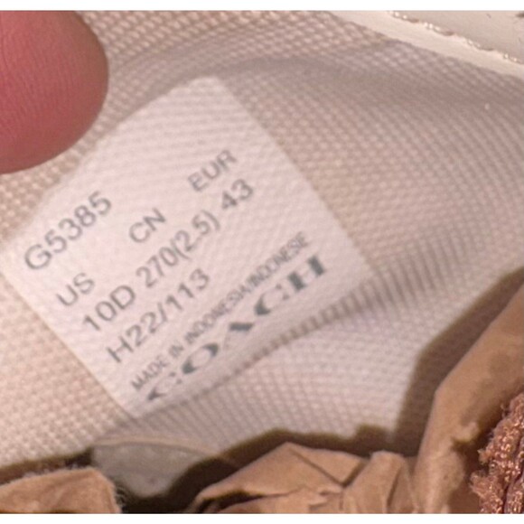 Coach | Clip | HighTop | Sneakers | Khaki/Saddle | Signature Leather/Canvas |10D